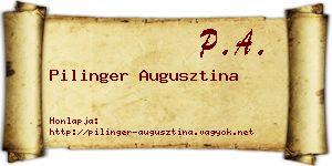 Pilinger Augusztina névjegykártya